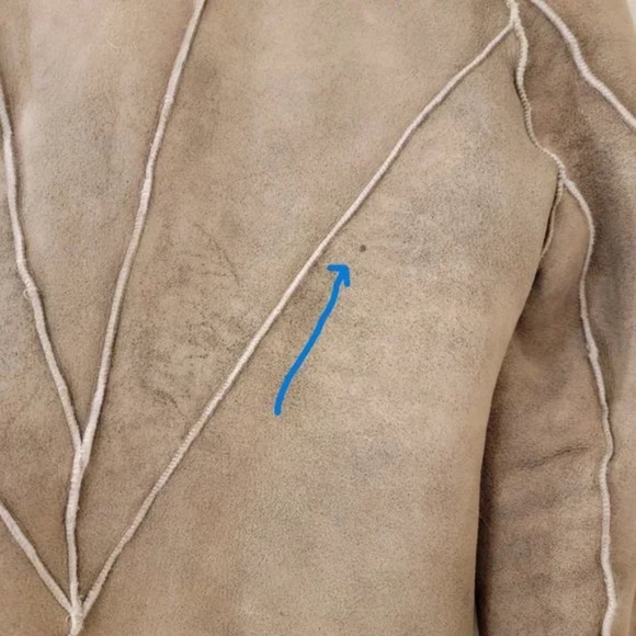 DVF Suede Beige Draped Distressed Jacket - Picture 13 of 13